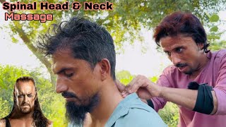 Asmr massage  spinal therapy head scalp and neck massage by new masseuse  masseuse look undertaker [upl. by Aneekahs]