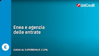 Superbonus 110 Enea e Agenzia delle Entrate  Unicredit [upl. by Haila]