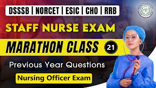 AIIMS NORCET 2024 PREVIOUS YEAR QUESTION PAPER 📃21  MARATHAN CLASS 🔥 norcet dsssb esic cho [upl. by Koblick83]