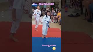 TAEKWONDO ROUNDHOUSE KICK ACTUAL PROMOTEST VIDEO taekwondo roundhousekick [upl. by Eniamart]