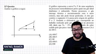 EFOMM 2025  Termodinâmica  Questão 22  PROVA BRANCA [upl. by Arbmahs]