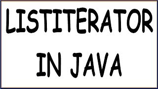 LISTITERATOR IN JAVA WITH EXAMPLE [upl. by Nnav319]