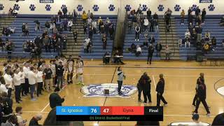 District Basketball Final Elyria v St Ignatius 3924 [upl. by Nawuj642]