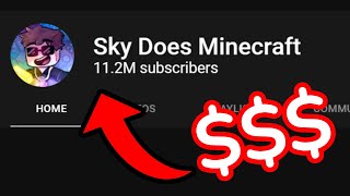 SkyDoesMinecraft is SELLING his channel shorts [upl. by Ejroj]