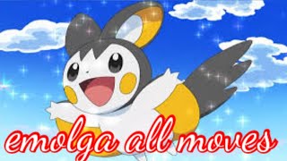 emolga all attacks amp moves Pokemon pokémon [upl. by Ijnek]