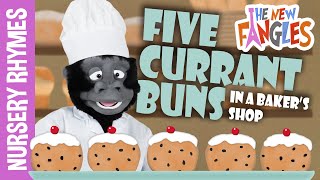 Five Currant Buns in a Bakers Shop  Nursery Rhymes for Kids  The New Fangles Puppet Band [upl. by Zoller924]