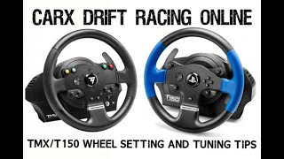 CarX Drift Racing Online Wheel Settings SMOOTHEST Thrustmaster TMX  T150 Settings  Tuning Tips [upl. by Nosilla]