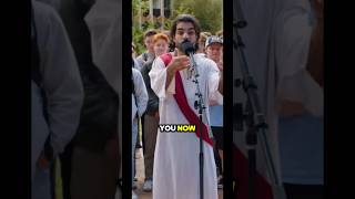 Man pretending to be “Jesus” gets humiliated by a follower of Christ ✊🏼charliekirk jesus debate [upl. by Lrak390]