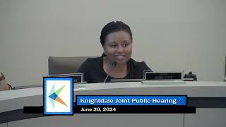 Knightdale Joint Public Hearing  June 20 2024 [upl. by Namref]