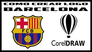 🔴 Como CREAR logotipo del Club de Futbol BARCELONA en CorelDraw  Parte 1 [upl. by Stormy]