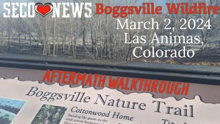 Boggsville Historic Site Wildfire Aftermath Walkthrough on the Purgatoire River on March 2 2024 [upl. by Atillertse]