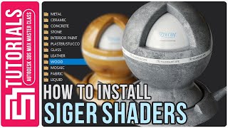 How to install Siger Shaders 41 for VRAY in 3Ds Max [upl. by Erdnoid]