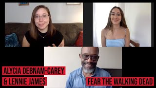 Lennie James and Alycia DebnamCarey Talk Fear TWD Season 6  TV Insider [upl. by Ttam]