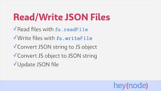 ReadWrite JSON Files with Nodejs [upl. by Jaenicke923]