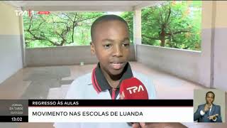 Regresso às aulas  Movimento nas escolas de Luanda [upl. by Jorge]