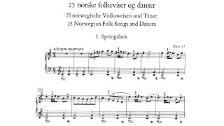 Edvard Grieg  25 Norwegian Folk Songs and Dances op 17 With score [upl. by Philbrook]