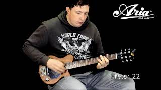 Aria PIGNOSE PGG 200 MH STBR Portable electric guitar demonstration [upl. by Johannah]