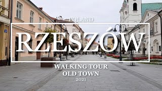 4K POLAND Rzeszów  Old Town Walking Tour 2021Polska  Rzeszów spacer po starym mieście [upl. by Jar637]