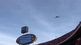 B2 Stealth Bomber flyover at Chiefs vs Titans playoff game 1618 [upl. by Isej]