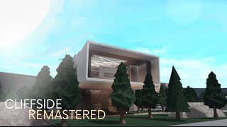 Bloxburg MODERN CLIFFSIDE FAMILY HOUSE  MINIMALIST  TOUR REMASTERED [upl. by Goody]