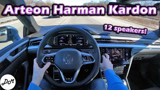 2021 Volkswagen Arteon – Harman Kardon 12speaker Sound System Review  Apple Carplay amp Android Auto [upl. by Sheply902]