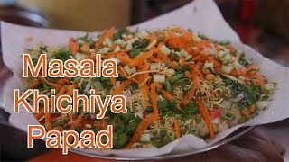 Masala Khichiya Papad Of Mumbai  Indian Street Food [upl. by Eutnoj]