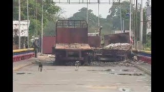 Venezuela bloqueó con contenedores el puente Francisco de Paula Santander  Noticias Caracol [upl. by Lessur840]