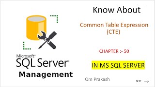 Common Table Expression CTE [upl. by Cassey]