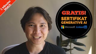 Sertifikasi GRATIS MICROSOFT Generative AI [upl. by Riorsson]