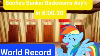 Boofies Bunker Backrooms Any in 60030 World Record Speedrun [upl. by Eimmelc977]