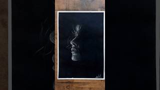 Portrait with charcoal art drawing artist artwork viralshort song trend goviral share [upl. by Mcleroy]