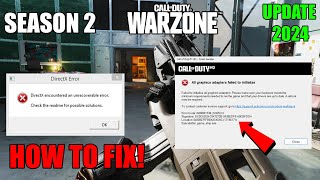 How To Fix Warzone 3 Season 2 GameShipexe error and DirectX crashing [upl. by Haelam]