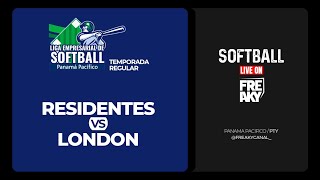 RESIDENTES vs LONDON  LIGA EMPRESARIAL DE SOFTBALL DE PANAMÁ PACÍFICO [upl. by Eckmann]