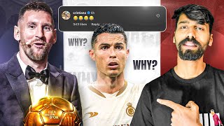 Why Ronaldo Taunts Messi for Ballon Dor 2023  Messi Shuts Barcelona Rumour  Divyansh [upl. by Llenra]