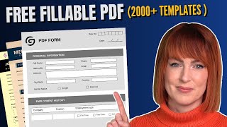 Easily Make FREE Fillable PDF Form 100 Features [upl. by Eiknarf]