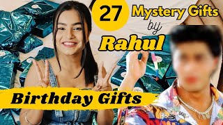 27 Mystery Gifts by Rahul on my 27th Birthday 😱  WhatttSurprise Surprise Surprise 🤩 [upl. by Ahseikan]