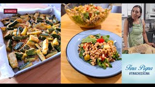 RICETTA  Insalata di farro e zucchine panate  tinaincucinait [upl. by Ecirtac]