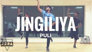 JINGILIYA  Puli  Dance  Shruti Haasan  DSP I JeyaRaveendran Choreography Int [upl. by Tnilc]