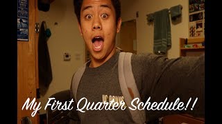 MY FIRST QUARTER SCHEDULE UC DAVIS [upl. by Tammy730]