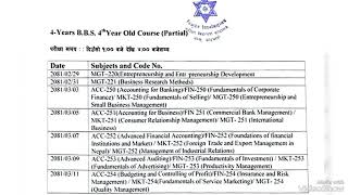 2081 BBS 4th year exam routine TU BBS 4th year exam routine Partial [upl. by Rika]