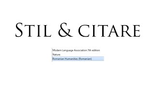 Tutorial bibliografii Zotero 5 schimbarea stilului de citare stilul de citare al Academiei Române [upl. by Nohj264]