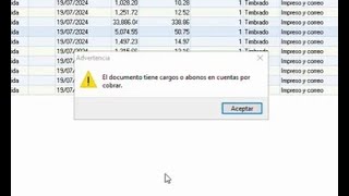 Solución al error quotEl documento tiene cargo o abono en cuentas por cobrarquot al cancelar una factura [upl. by Artaed]