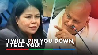 Fuming Bato confronts Mary Ann Maslog You tried to convince Alice Guo to implicate me Duterte [upl. by Neeluqcaj]