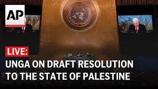 LIVE UN debates after approving resolution granting new rights to the state of Palestine [upl. by Eelrihs597]