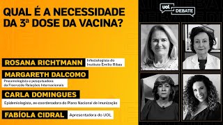 Terceira dose da vacina contra a covid19 será necessária para todos  UOL Debate 23082021 [upl. by Ronyam]