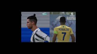 PES 21 vs e Football cristianoronaldo pes efootball face [upl. by Elleinad392]