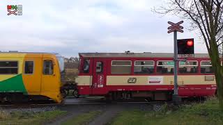 Železniční přejezd NymburkZdonín P2786  27122017  Czech railroad crossing [upl. by Rachelle]