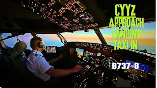 B737 MAX Night Approach and Landing  FULL ATC [upl. by Kubetz]