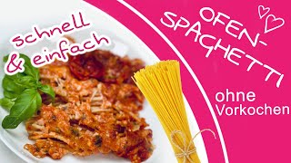 Einfaches vegetarisches Rezept für Spaghetti im Ofen in nur 3 Minuten vorbereitet  Rezeptidee [upl. by Nilek]