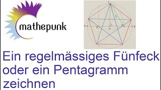 Ein regelmässiges Fünfeck oder ein Pentagramm zeichnen [upl. by Armillia572]